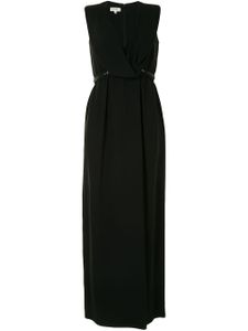 Delpozo robe longue à col v - Noir