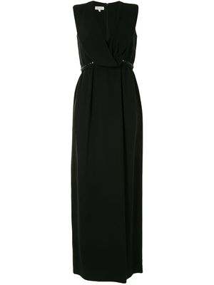 Delpozo robe longue à col v - Noir