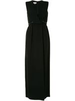 Delpozo robe longue à col v - Noir
