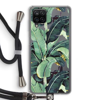 Bananenbladeren: Samsung Galaxy A12 Transparant Hoesje met koord
