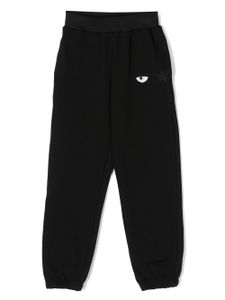 Chiara Ferragni Kids pantalon de jogging à logo imprimé - Noir