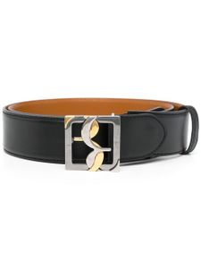 Billionaire ceinture en cuir à boucle logo - Noir