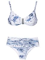 Lygia & Nanny bikini à imprimé palmier - Bleu - thumbnail