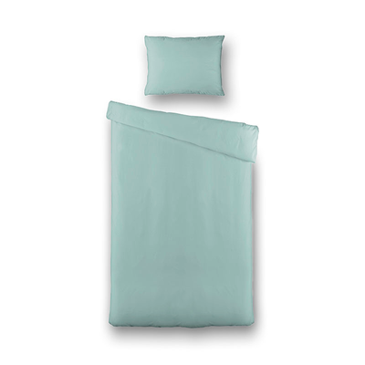 Fresh & Co Hotel Uni - Mint Dekbedovertrek - 140 x 220 1-persoons (140 x 220 cm + 1 kussensloop) Dekbedovertrek