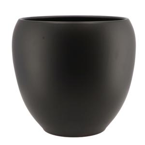 DK Design Bloempot/plantenpot - Vinci - zwart mat - voor binnen - D29 x H31 cm