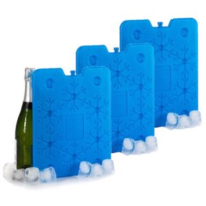 Set van 3x stuks koelelementen 26 x 2 x 32 cm blauw