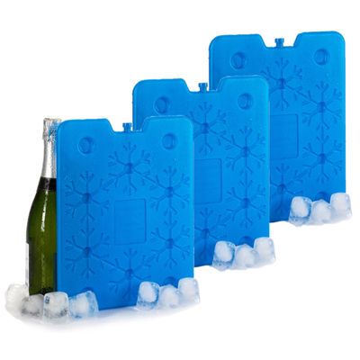 Set van 3x stuks koelelementen 26 x 2 x 32 cm blauw