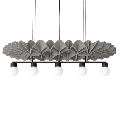Buzzi Space - BuzziPleat Edel Long Quintet LED Globe/Spot Hanglamp