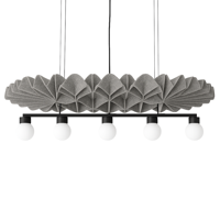 Buzzi Space - BuzziPleat Edel Long Quintet LED Globe/Spot Hanglamp
