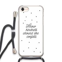 Confetti: iPhone 7 Transparant Hoesje met koord