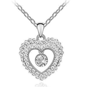 Ketting Round In Heart - Swarovski Elements