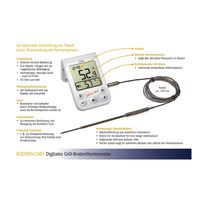 TFA Dostmann 14.1510.02 Barbecuethermometer Bewaking van kerntemperatuur, Kabelsensor Braden, Grillen, Langzaam garen - thumbnail