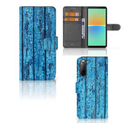 Sony Xperia 10 IV | Book Style Case | Wood Blue
