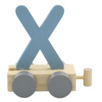 JeP kids houten treinletter X-blauw
