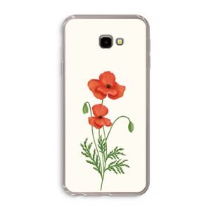 Red poppy: Samsung Galaxy J4 Plus Transparant Hoesje