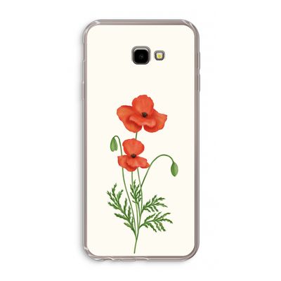 Red poppy: Samsung Galaxy J4 Plus Transparant Hoesje