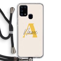 Amber Script: Samsung Galaxy M31 Transparant Hoesje met koord