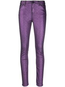 Karl Lagerfeld jean skinny à effet métallisé - Violet