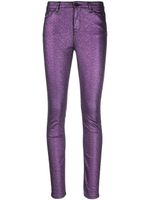 Karl Lagerfeld jean skinny à effet métallisé - Violet