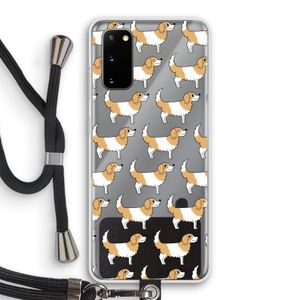 Doggy: Samsung Galaxy S20 Transparant Hoesje met koord