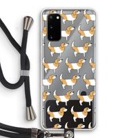 Doggy: Samsung Galaxy S20 Transparant Hoesje met koord