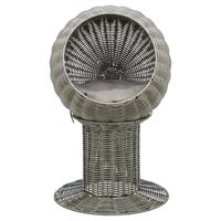 Trixie kattenmand amalia rond polyrattan grijs