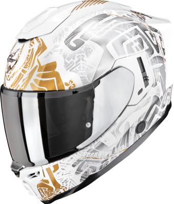 SCORPION EXO-1500 Air Apus, Integraalhelm, Parel wit-Grijs-Goud