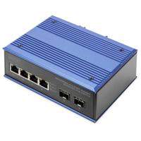 Digitus DN-651149 netwerk-switch Unmanaged Gigabit Ethernet (10/100/1000) Power over Ethernet (PoE) Zwart, Blauw - thumbnail
