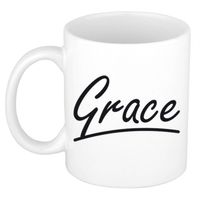 Grace voornaam kado beker / mok sierlijke letters - gepersonaliseerde mok met naam - Naam mokken