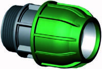Aquaforte PP Klemkoppeling 32mm x ¾" Buitendraad - Weerbestendig Polypropyleen met RVS Ring