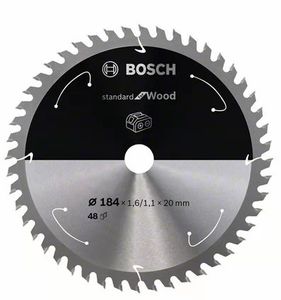Bosch Accessories Bosch 2608837703 Hardmetaal-cirkelzaagblad 184 x 20 mm Aantal tanden: 48 1 stuk(s)