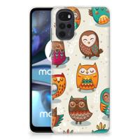 Motorola Moto G22 | TPU Hoesje | Vrolijke Uilen