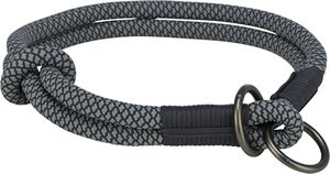 TRIXIE 1984501 hond & kat halsband Zwart, Grijs S-M Doorhaalriem