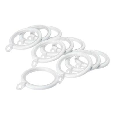 10 Ringen + Inlage Hoogglans Ø20mm - wit