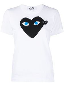 Comme Des Garçons Play t-shirt en coton à imprimé cœur - Blanc