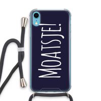 Moatsje!: iPhone XR Transparant Hoesje met koord