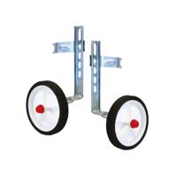 Zijwieltjes - 2x - zilver - metaal - voor kinderfiets 12-16 inch - fietsaccessoires