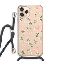 Small white flowers: iPhone 11 Pro Max Transparant Hoesje met koord