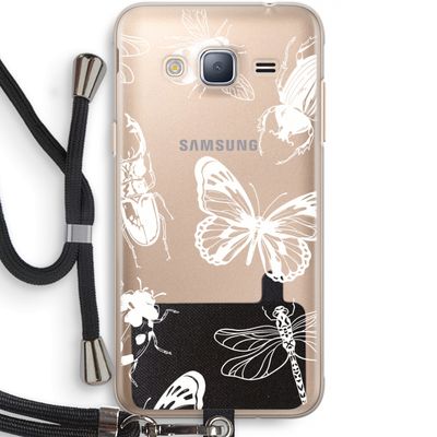 Tiny Bugs: Samsung Galaxy J3 (2016) Transparant Hoesje met koord