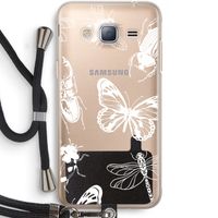 Tiny Bugs: Samsung Galaxy J3 (2016) Transparant Hoesje met koord