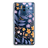 Flowers with blue leaves: Huawei Mate 10 Pro Transparant Hoesje - thumbnail