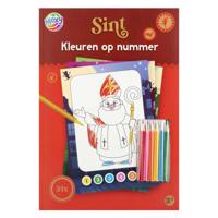 Sinterklaas Kleuren op Nummer met 6 Potloden Sinterklaas Kleuren op Nummer met 6 Potloden