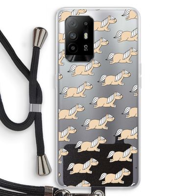 Ponys: Oppo A94 5G Transparant Hoesje met koord