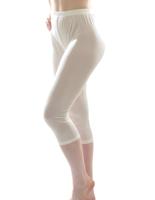 Zijden Legging Kort Alkena Kleur Gebroken wit Maat Medium