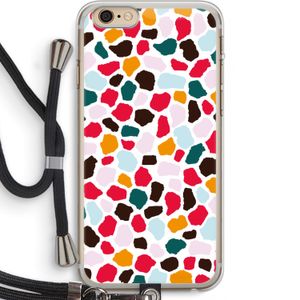 Colored Giraffe: iPhone 6 PLUS / 6S PLUS Transparant Hoesje met koord