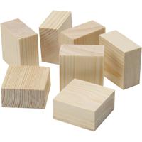 Creativ Company Houten blokken/poten, afm 4x4x2 cm, 50 stuk/ 1 zak