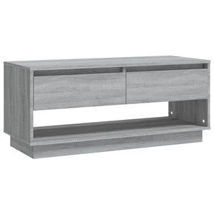 The Living Store TV-meubel - grijs sonoma eiken - 102 x 41 x 44 cm - 2 lades