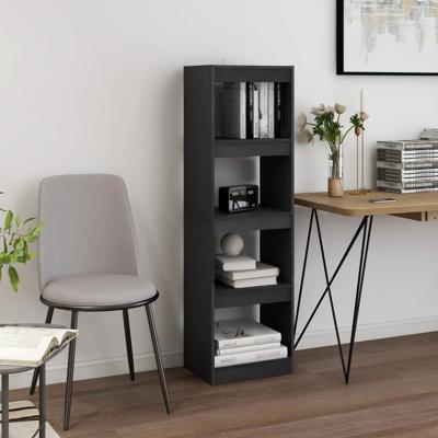 Boekenkast/kamerscherm 40x30x135,5 cm grenenhout grijs