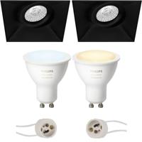 Philips Hue Trimless LED Spot Set GU10 Mat Zwart 150mm Bluetooth