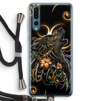 Huilende Wolf: Huawei P20 Pro Transparant Hoesje met koord